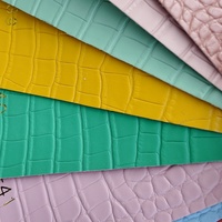 Simili cuir PVC synthétique 3D motif crocodile 1,0 mm, prêt à être expédié, imperméable, pour sacs à main, canapés, bagages, chaises, chaussures, rembourrage