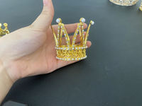 Nouveautés alliage métal Art couronne or argent couronnes Vintage élégant gâteau de mariage couronne anniversaire bébé douche gâteau Topper décor
