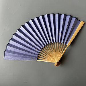 7-10 Inch Retro Zhongyu Rice Paper Folding Fan Surface Colored <b>Gold</b> Sprinkled Blank Calligraphy <b>Painting</b> Fan Black Blue Red Gift - Product Image 4
