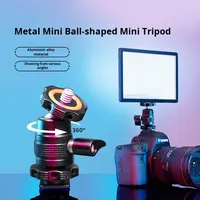 Mini support de moniteur de cardan à tête métallique universel pour appareil photo reflex numérique avec vis 1/4 pouces pour microphone de moniteur de caméra lumière LED