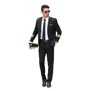 Uniforme de Aerolínea, Traje de Piloto de Air China, Uniforme Masculino para Capitán, Supervisor de Seguridad, Gerente, Traje Profesional de Viscosa - Product Image 5