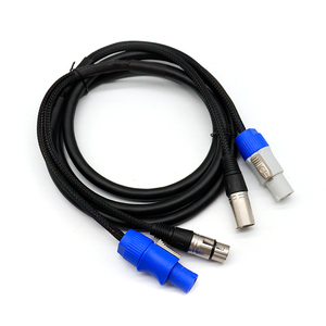 כבל אבקת Dmx 3pin כבל 1 מ '2 מ' 3 מ '5m כוח אור שלב אות כוח אות משולב - Product Image 5