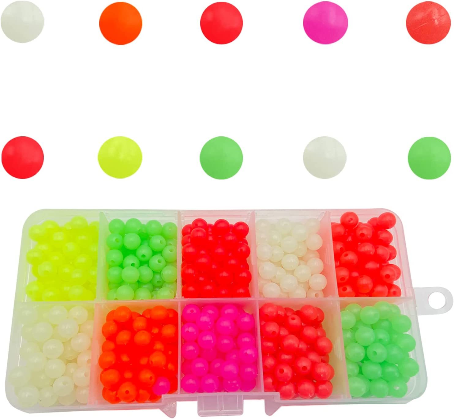 Lot De 600 Perles De Pêche ZONADAH En Caoutchouc - 6 Tailles, Pour Lignes 1.5-3.0 Mm