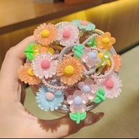 30 stuks/doos Groothandel Kawaii Cartoon Plastic Fruit Haar Elastiekjes Kinderen Baby Elastische Haarband voor Meisjes Accessoires