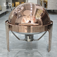 Chauffe-plats pour buffet d'hôtel commercial en acier inoxydable à clapet en verre avec chauffage au carburant pour les plats de chauffe-plats de fête