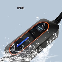 Pengisi daya portabel tipe 1, 2 EV 3.6/7.2/9.6kw 1 fase dengan versi LED