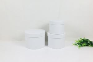 Caja de regalo de Color sólido con estampado de flores, cubo con ranura impermeable, conjunto redondo de <span class=keywords><strong>3</strong></span> piezas, caja dura reciclable - Product Image 5