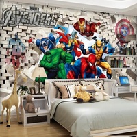 Papier peint mural personnalisé Avenger Nion Hulk Spiderman 3D Stéréo Mural