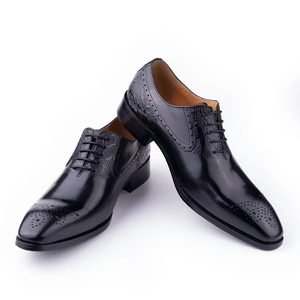 Men's Luxury Oxford Dress Shoes New Style Handmade Genuine Leather Upper Breathable Lace-Up Factory Wholesale Price Walking - Product Image 3