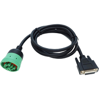 Cable Adaptador Personalizado al por Mayor Tipo 2 Verde J1939 de 9 Pines Macho a RS232 DB15 D-SUB VGA de 15 Pines Hembra para Dispositivo ELD de Camión
