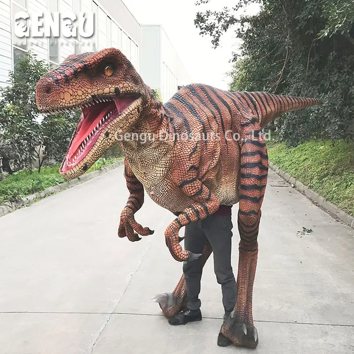 Para la fiesta de cumpleaños caminando con traje de dinosaurio Tamaño del cabrito