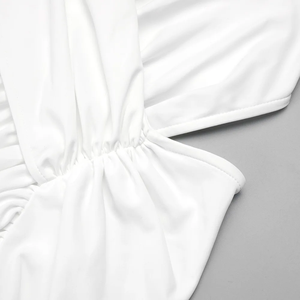 فستان سهرة نسائي طويل مثير بفتحة عالية وفتحة رقبة على شكل حرف V وأكمام طويلة، مناسب للحفلات الرسمية والعشاء - Product Image 6