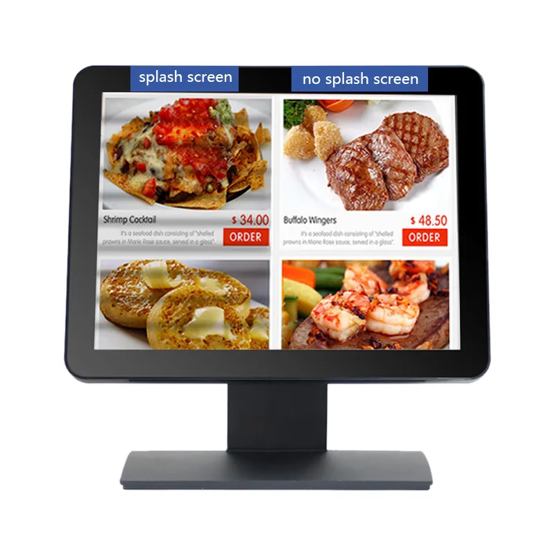 new Cheap price 10 12 15 17 19 inch capacitive IPS lcd pos monitor touch screen For Food Ordering with metal base