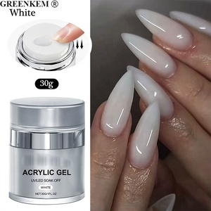 3 Farben Acryl presse auf Crystal Extension Nagel <span class=keywords><strong>gel</strong></span> 30g Sculpting Natural UV LED DIY Nail Art <span class=keywords><strong>Gel</strong></span> einweichen - Product Image 6