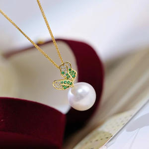 WENCHI China Colgante de Plata S925 DIY para Collar con Cuentas Redondas de 10-15mm, con Colgante de Rábano Vacío 10446, Accesorios para Perlas Sueltas - Product Image 3