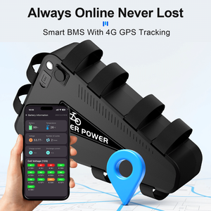 Batterie au lithium 48V 30Ah pour vélos électriques, cadre triangulaire, BMS 50A, traceur GPS, chargeur XT60 4A, port USB, stock UE, livraison rapide UE - Product Image 4