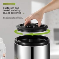Urne à café cylindrique commerciale en acier inoxydable, chauffe-eau avec robinet de distribution premium, finition argentée de qualité alimentaire, isolation.