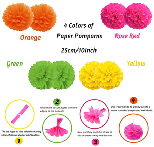 フィエスタパーティーバナー旗紙ファンホオジロ渦巻きポンポンドットGarland Mexico Taco <span class=keywords><strong>Cactus</strong></span> Pinataカップケーキトッパー装飾 - Product Image 5