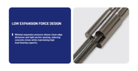 Ancre sous-coupelle HDU en acier, homologuée aux tremblements de terre, électrogalvanisée, grade de résistance 8.8, pour équipement lourd – Fournisseur Fabricant
