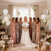 Grand ballon en forme de diamant avec des ensembles de ballons en latex dorés et blancs pour une décoration de mariage élégante, ensemble pour fête et célébration