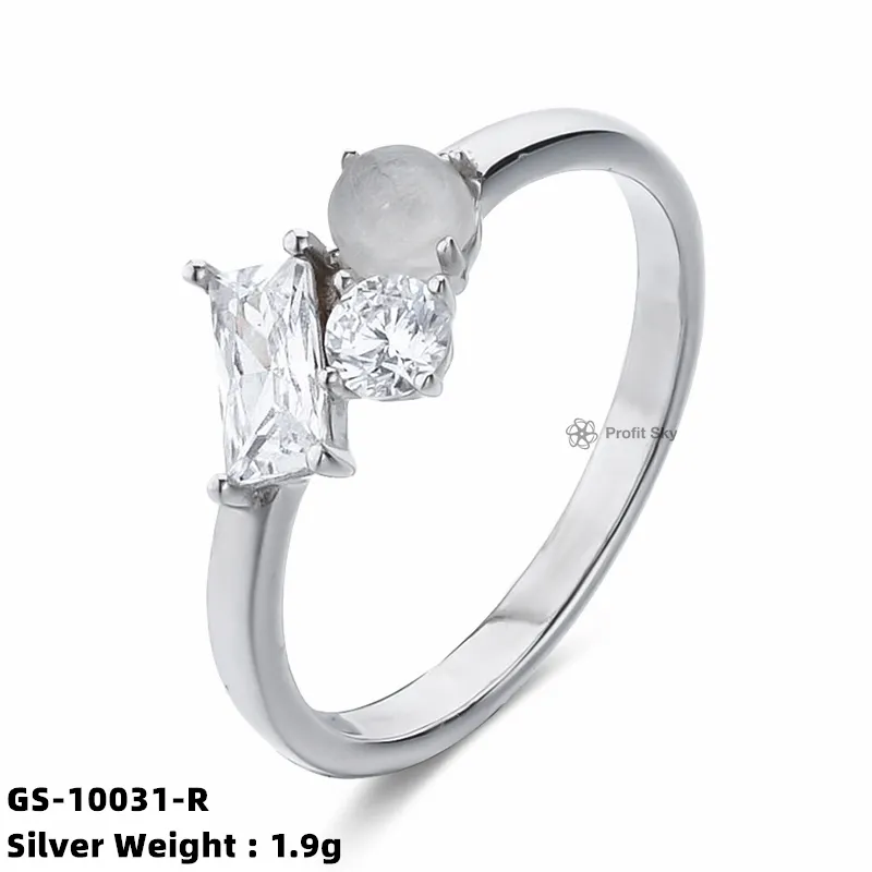 Factory Price Wholesale Gemstone Rings for Women and Men 18k Gold Plated 2 Mircons 925 Silver Jewelry Gemstone Ring Jewelry