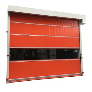 oredy industrial pvc fast roll door for warehouses cold storage Fast Rolling Shutter Door motor