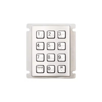 Clavier numérique Braille en acier inoxydable anti-vandalisme étanche IP66 certifié CE ROHS FCC pour systèmes de casiers à colis
