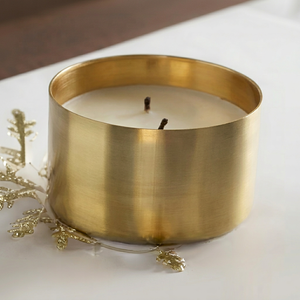 Gold Metal Tea Light Holder Round Candle <b>Jar</b> With Lid <b>Decorative</b> Lantern for Home Christmas Table Decor - Product Image 1