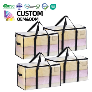 Bolsa <span class=keywords><strong>de</strong></span> Almacenamiento para Armario <span class=keywords><strong>de</strong></span> Polipropileno, Plegable, con Asas Reforzadas, Adecuada para Mudanzas <span class=keywords><strong>en</strong></span> Dormitorios y con Logotipo Personalizable - Product Image 1