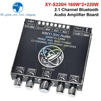 XY-S220H 160W * 2 + 220W TDA7498 Bluetooth Subwoofer carte amplificateur de puissance 2.1 canaux Hifi classe D Audio carte amplificateur de puissance