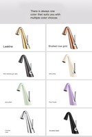 Robinet de cuisine américain multifonctionnel avec long capteur Robinet vert Mitigeur Eau chaude froide or rose purifié finition argent