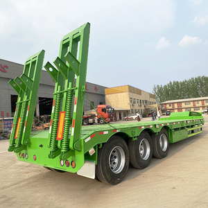 3-5 Axle Heavy Duty 1-2 Ton Hydraulic Lowbed Drop Deck Gooseneck Semi-<b>Trailer</b> 12.5x2.5x1.5m Fengniao - Product Image 1