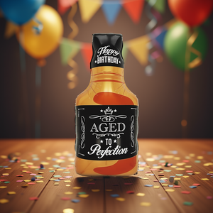 Ballon en aluminium en forme de bouteille de whisky Party Love 87 cm Joyeux Anniversaire Décoration de fête gonflable Célébration d'anniversaire - Product Image 2
