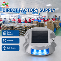 CadSolar CS-SR-801 Balise solaire bidirectionnelle 110 mm 6 LED IP68 pour la sécurité routière avec option de montage sur poteau