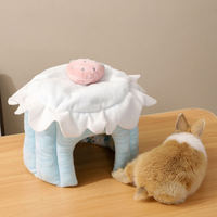 Litière pour hamster, lit pour cochon d'Inde, accessoires de sommeil pour cochon d'Inde, lit chaud et doux pour petits animaux, maison en peluche pour hamster en hiver