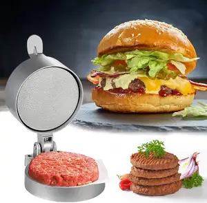 Nova Chegada Alumínio Burger Press Non-Stick Hamburger Press Patty Maker Mold Para Churrasco Grill