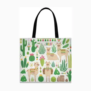 Impressão Custom Eco reciclado rpet bag Heat Transfer Shopping Bags grande saco verde