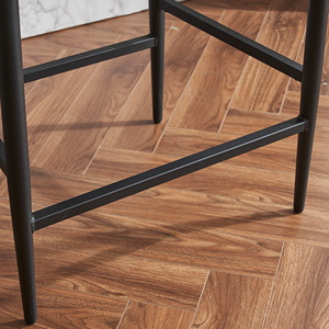 Modern Stainless Steel Frame Boucle Fabric <b>Bar</b> <b>Stools</b> Set of <b>2</b> Counter Height Armrests for Commercial Dining Home Kitchen Island - Product Image 4