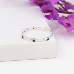 Conception de bague en saphir tanzanite d'excellente qualité avec une surface brillante polie forte idéale pour les femmes, les fêtes et les festivals. - Product Image 6