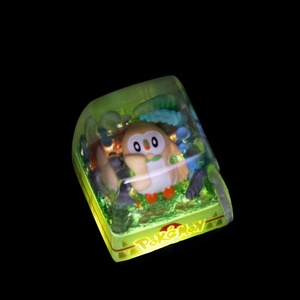 Keycap artisanal en résine Pokemoned Rowlet imprimé en 3D, usinage CNC, pour clavier mécanique - Product Image 3