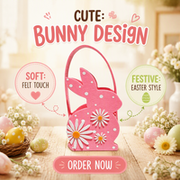 Maßgefertigte Großhandels-Öko-Freundliche Osterhasen-förmige Gänseblümchen-Deko Wiederverwendbare Filz-Geschenkbox Handtasche Filztasche