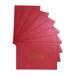 Enveloppe personnalisée en velours laminé pour l'Année du Lapin, pochette porte-bonheur du Nouvel An Chinois, paquet rouge estampé à chaud pour banque - Product Image 4