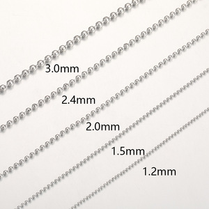 Cadena de Cuentas de Acero Inoxidable al por Mayor por Metro - Chapado en Oro PVD, Varios Tamaños para la Fabricación de Joyas - Product Image 2