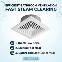 Ventilateur d'extraction mural carré OEM de 10 pouces à faible bruit avec connecteur de conduit, alimenté par courant alternatif, ventilateur de ventilation multi-usages