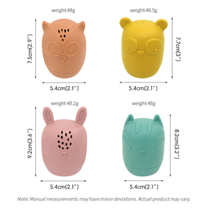 Eco Friendly Soft Silicone Kids <b>Shower</b> Toys Animal Cartoon Squeeze Sound Bathing <b>Set</b> for Baby Toddler <b>Bath</b> Fun - Product Image 3