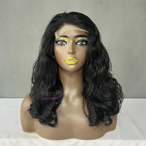 Perruque en cheveux humains SDD, produit personnalisé, couleur naturelle, boucles rebondissantes à 350 %, dentelle 4x4 - Product Image 3