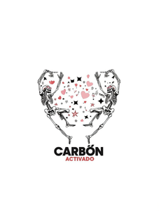 Maglietta Carbn Activado per San Valentino con design a cuore di scheletro danzante, maglietta retrò in cotone - Product Image 1