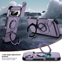 Coque de téléphone anti-rayures avec protection coulissante pour appareil photo, pour Google Pixel 11 10 9 Pro XL 10A, multicolores, avec béquille magnétique, protection intégrale
