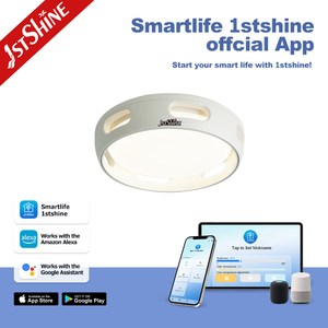 1stshine LED ventilateur de plafond blanc 16 pouces purification de l'air réglable éclairage led ventilateur de plafond avec télécommande - Product Image 6