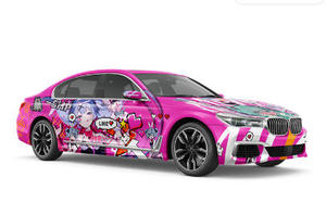 Autocollant de voiture en vinyle imperméable imprimé sur mesure, design de pare-chocs d'anime mignon, auto-cicatrisant, anti-rayures, <span class=keywords><strong>film</strong></span> de carrosserie JDM, transfert découpé, PVC - Product Image 6
